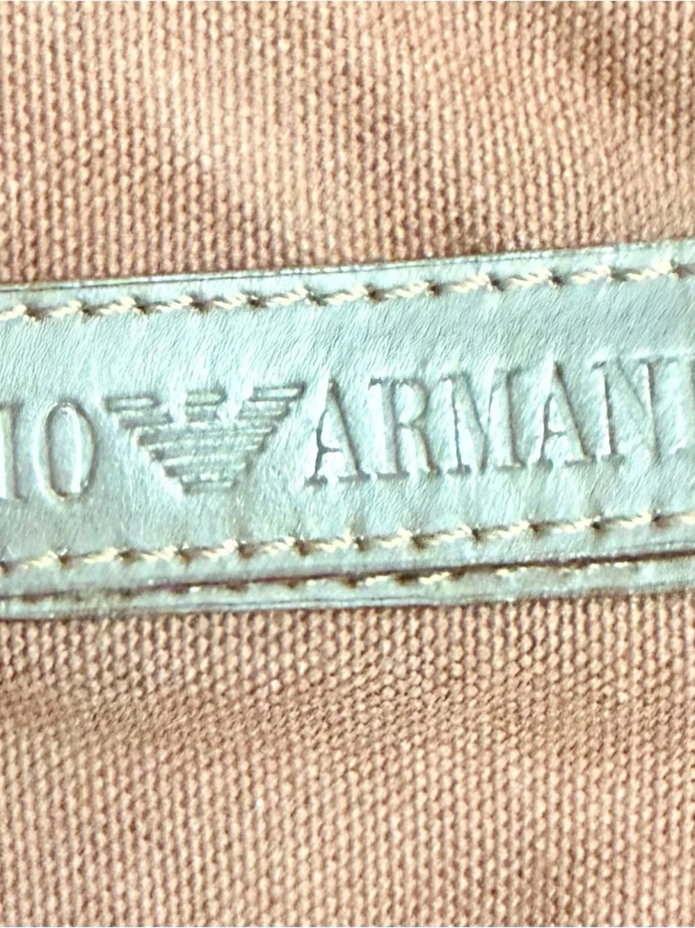 Emporio Armani Brown Messenger Bag with Leather Strap